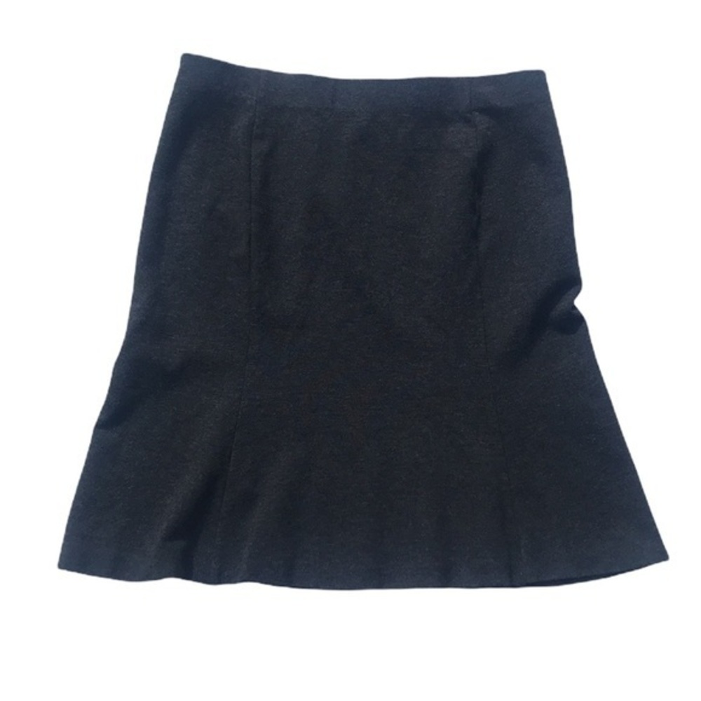 DKNYC Charcoal Grey A-line Flared Stretch Skirt